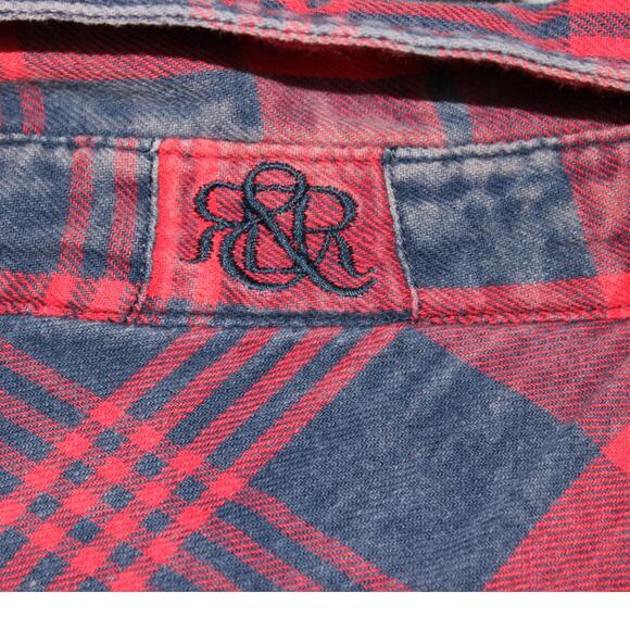 Rock & Republic Red Plaid Button Up LS Mens Size Small - Picture 6 of 6